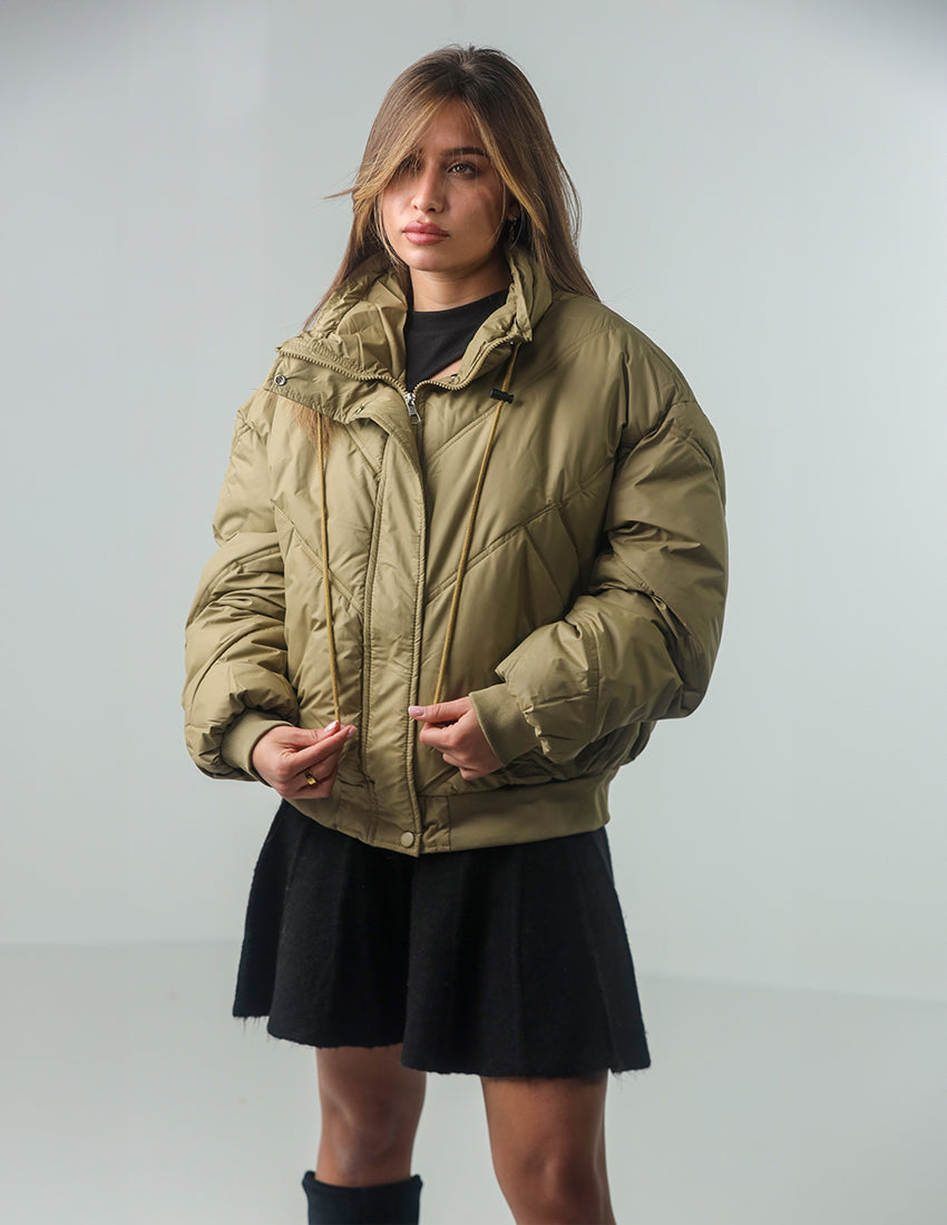 سترة قصيرة منفوخة مقاومة للماء