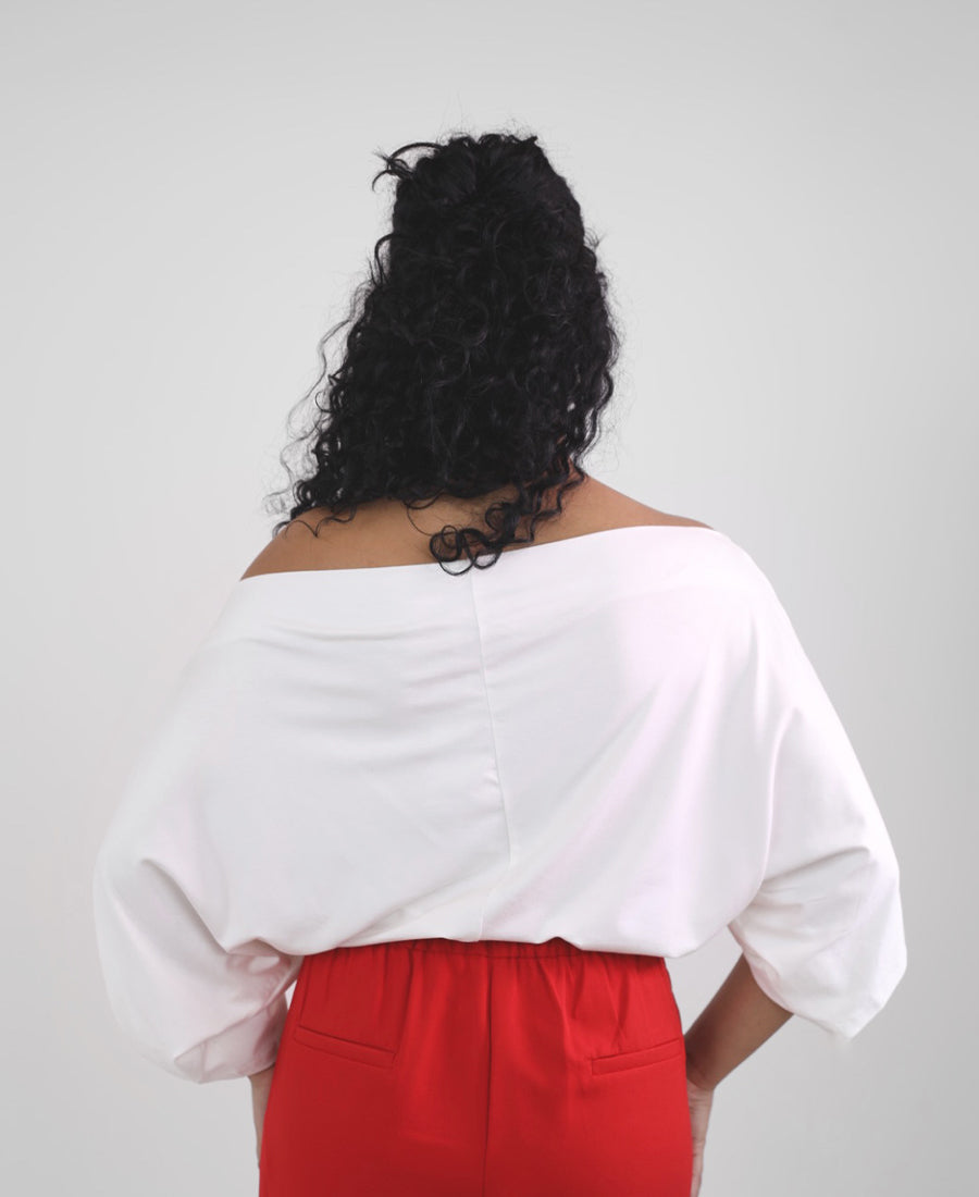 Wide neck T-shirt