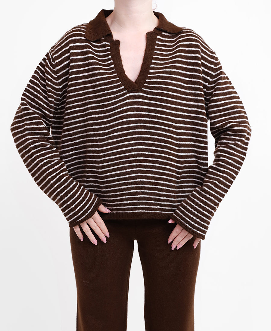 Striped knit sweater