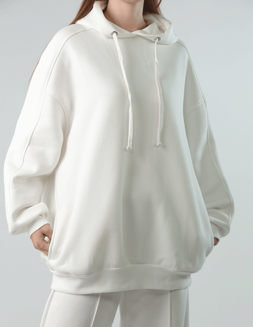 Cotton Oversized Hoodie with Drawstring