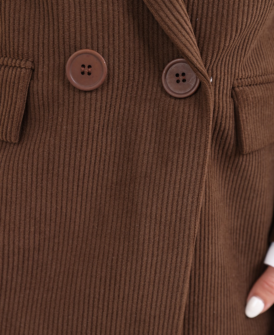 Oversized ribbed blazer