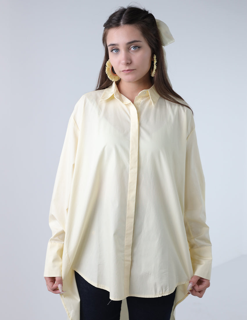 قميص كبير الحجم ذو ظهر سرجي