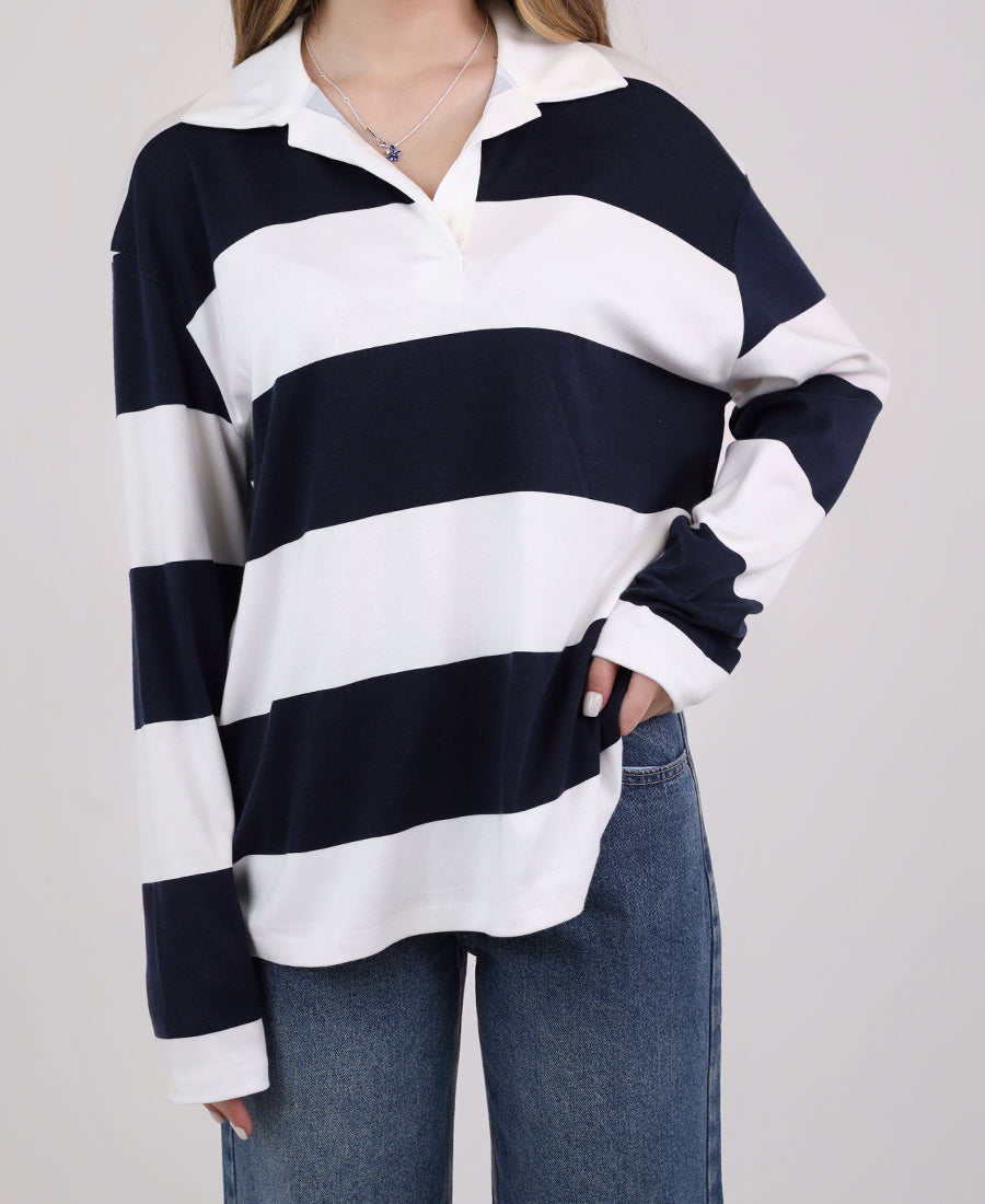 Oversized striped blouse