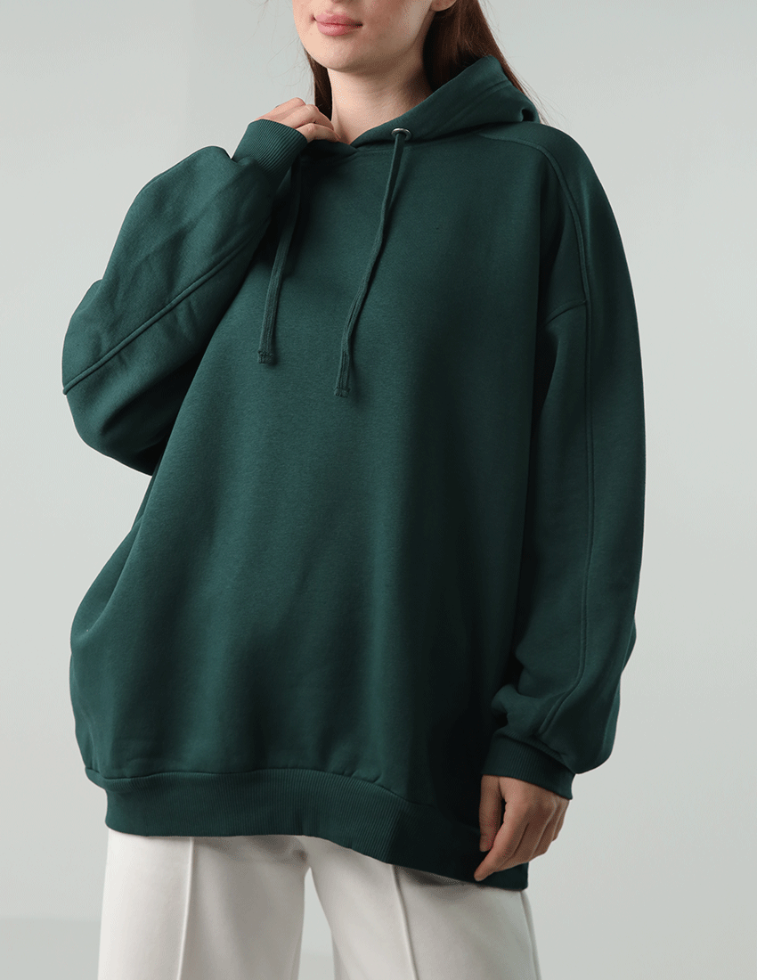 Cotton Oversized Hoodie with Drawstring