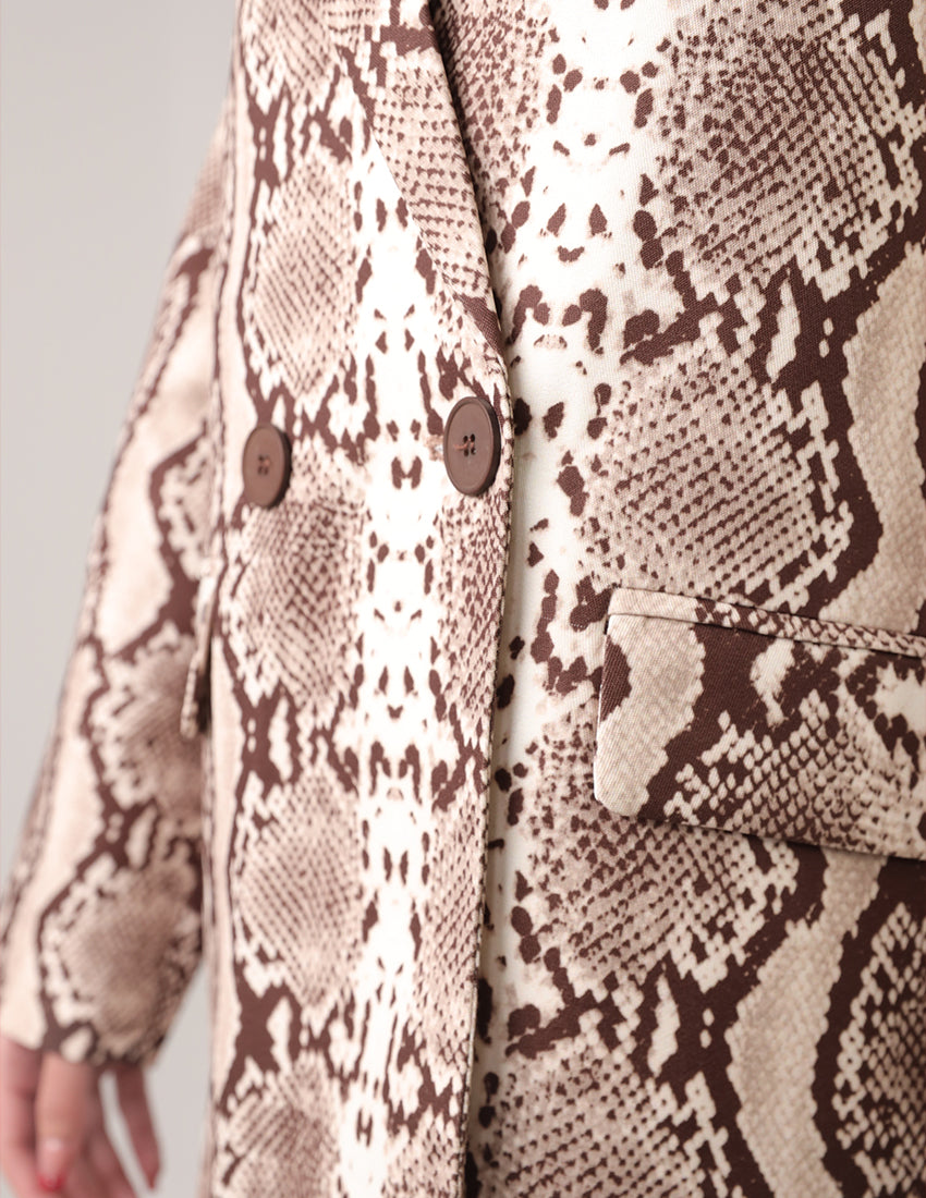 Oversized snakeskin blazer