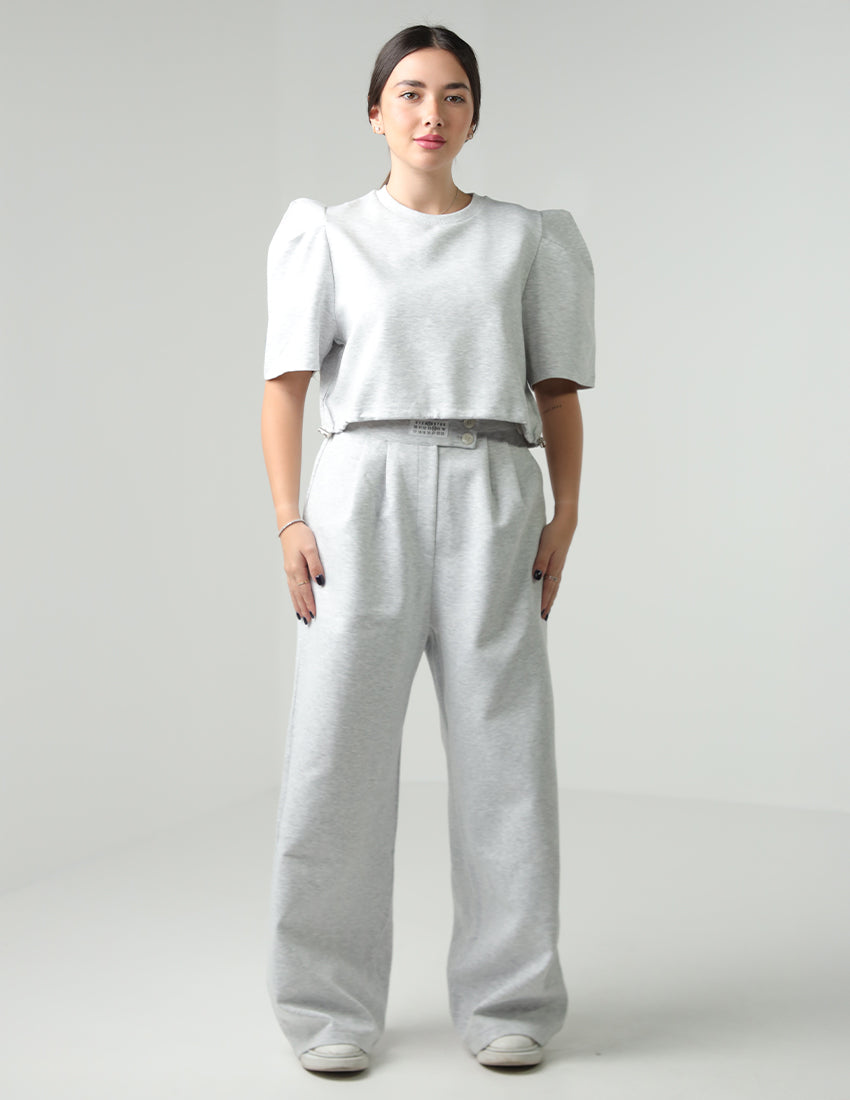 Oversized training t-shirt, sweatpants, wide leg