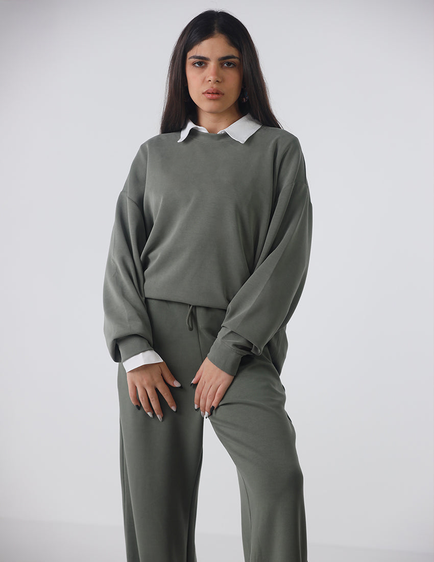 سترة سادة كبيرة الحجم