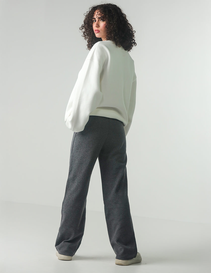 بنطلون قطني مستقيم الساق