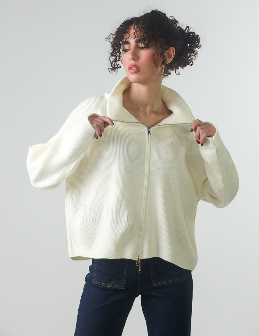 Tricot Zipper Sweater