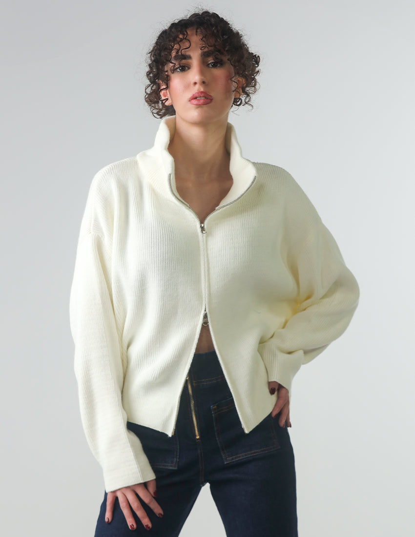 Tricot Zipper Sweater