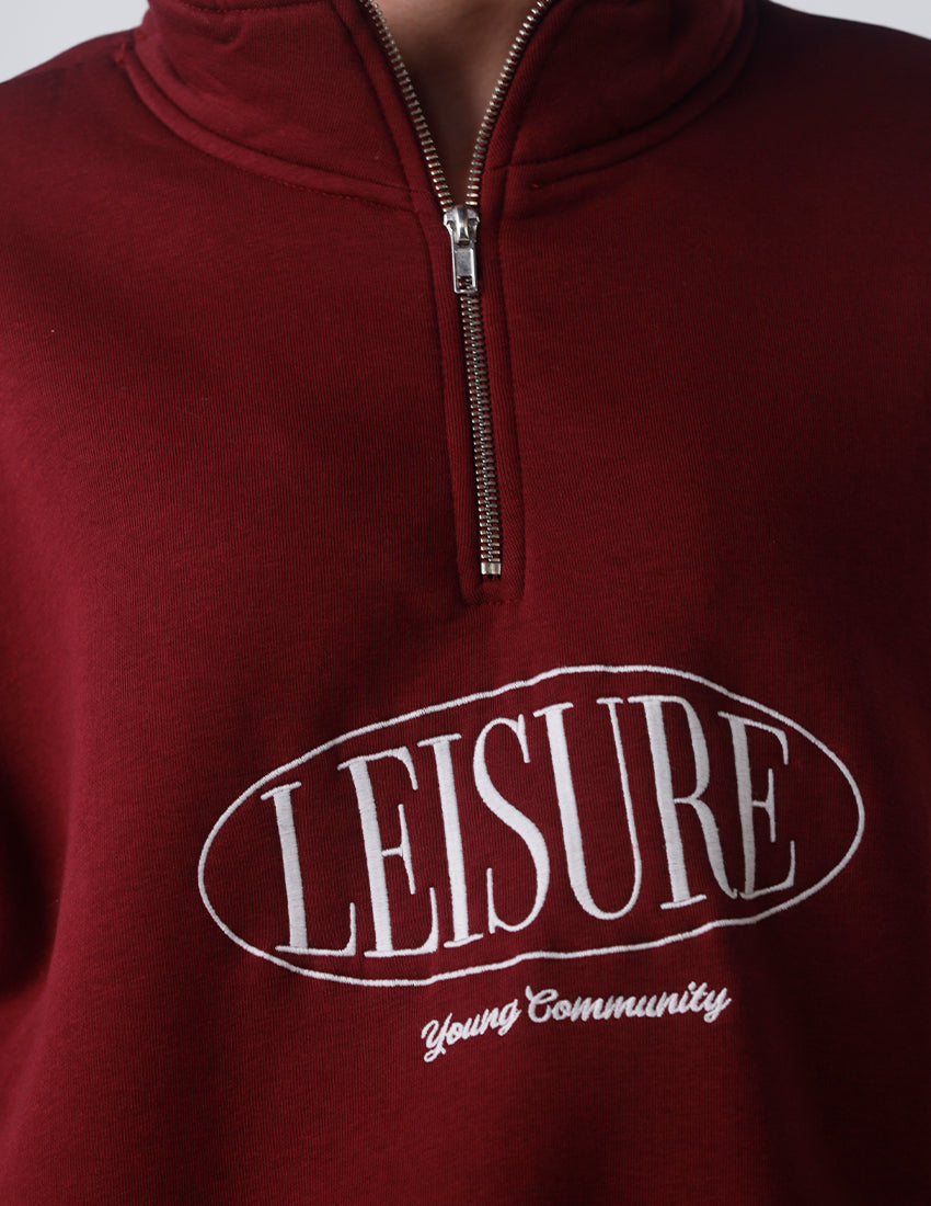 سترة قطنية مطبوعة بنصف سحاب