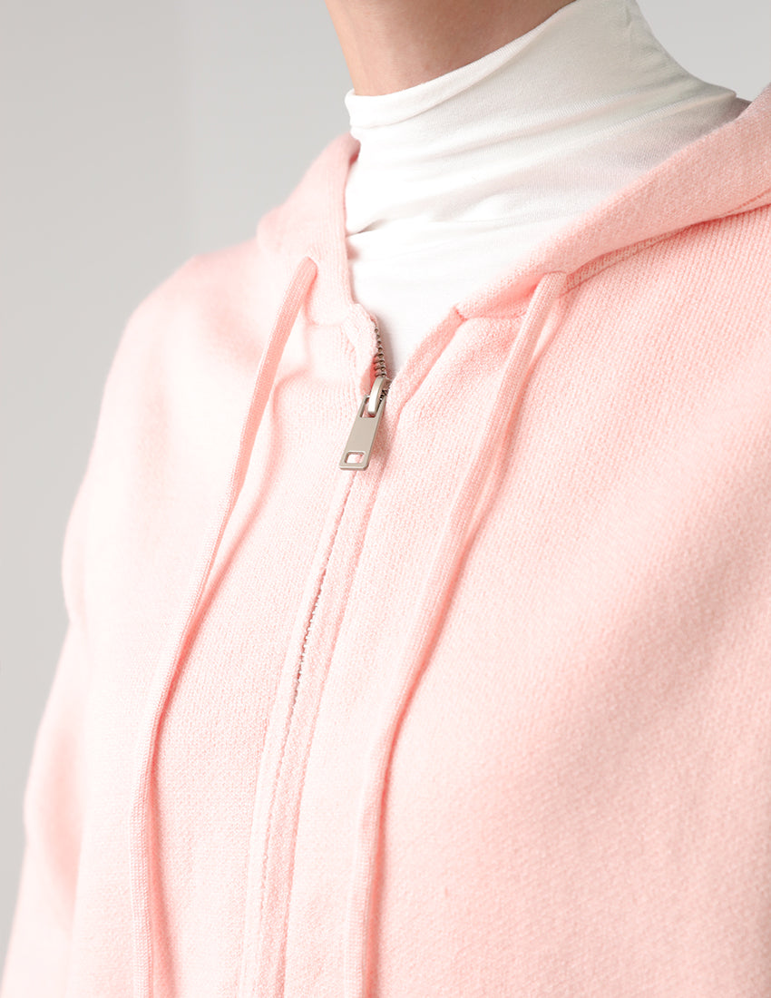 طقم قطني: هودي بسحاب كبير الحجم وبنطلون واسع الساق