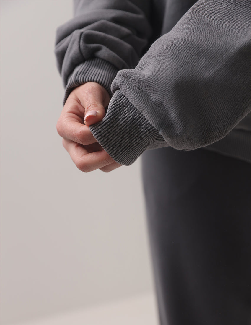 سترة رمادية مطبوعة