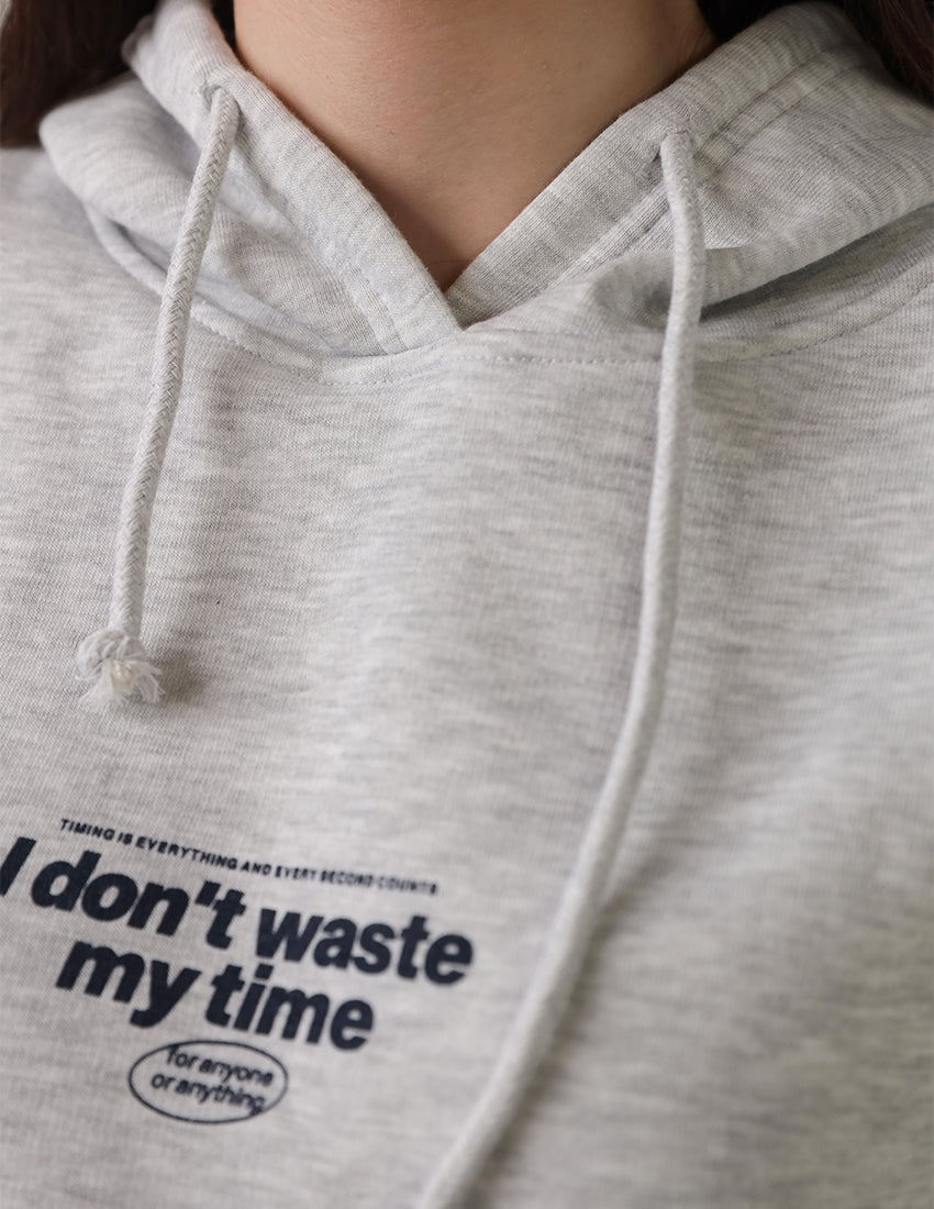 هودي رمادي مطبوع