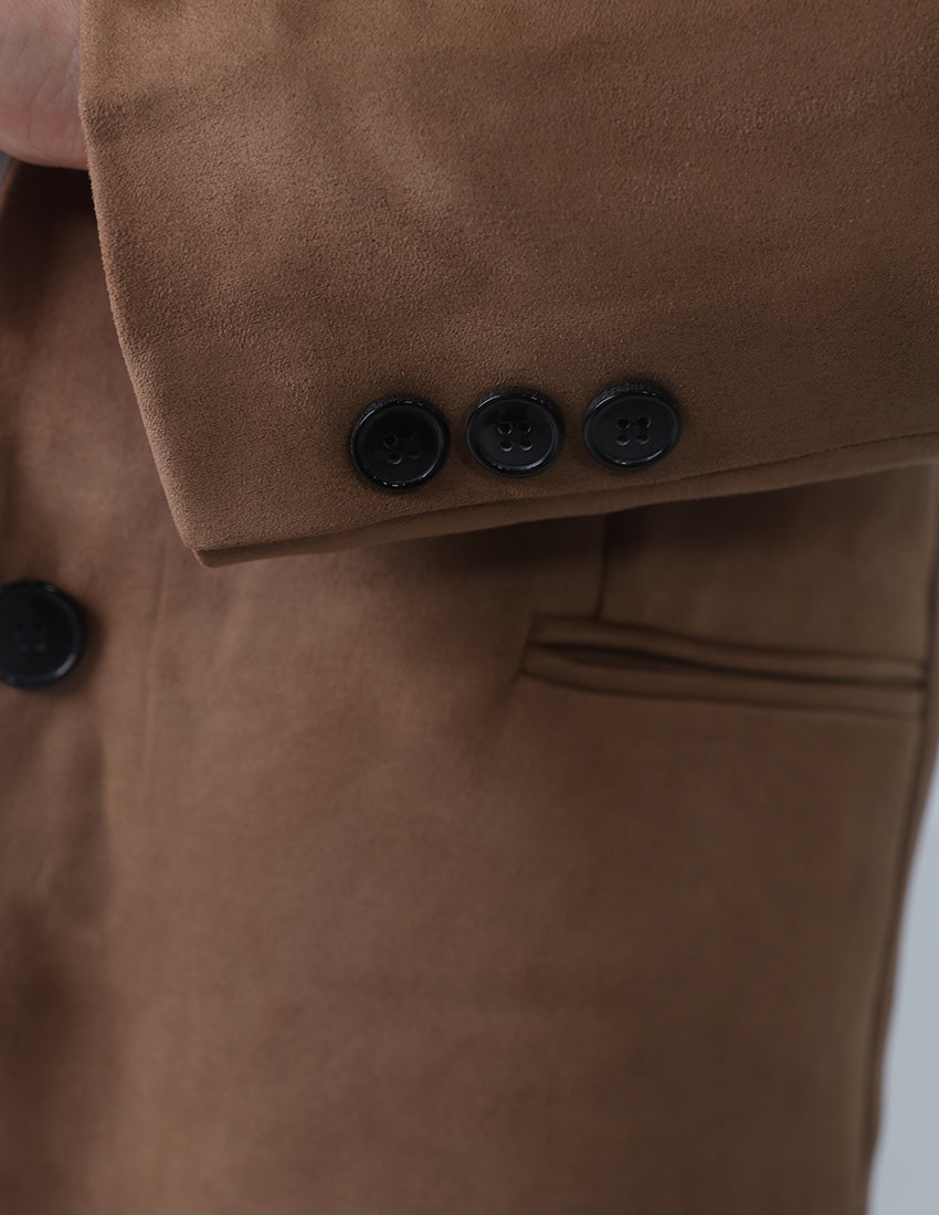 Oversized Blazer with Front Pockets & Button Detail