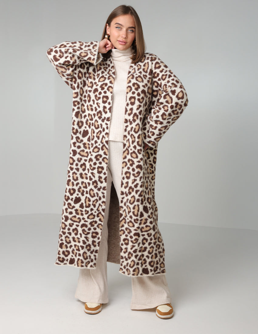 Long Leopard Cardigan