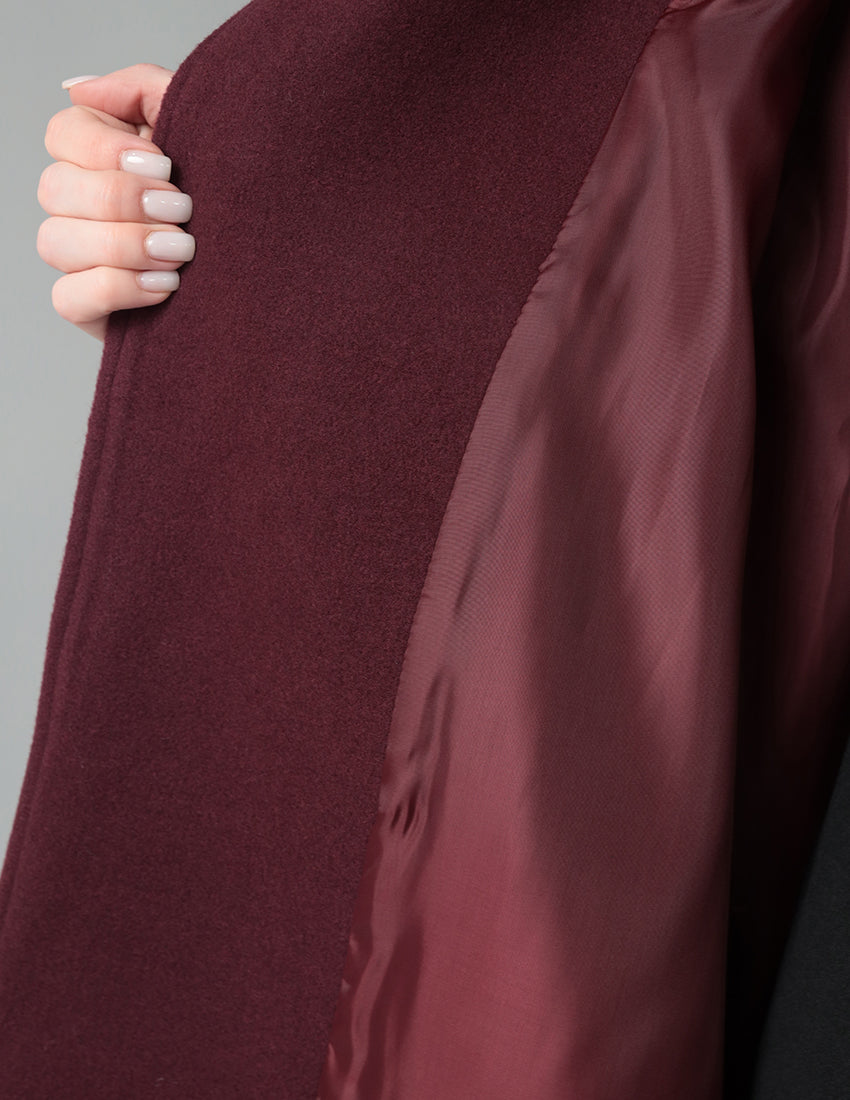 Long Burgundy Coat