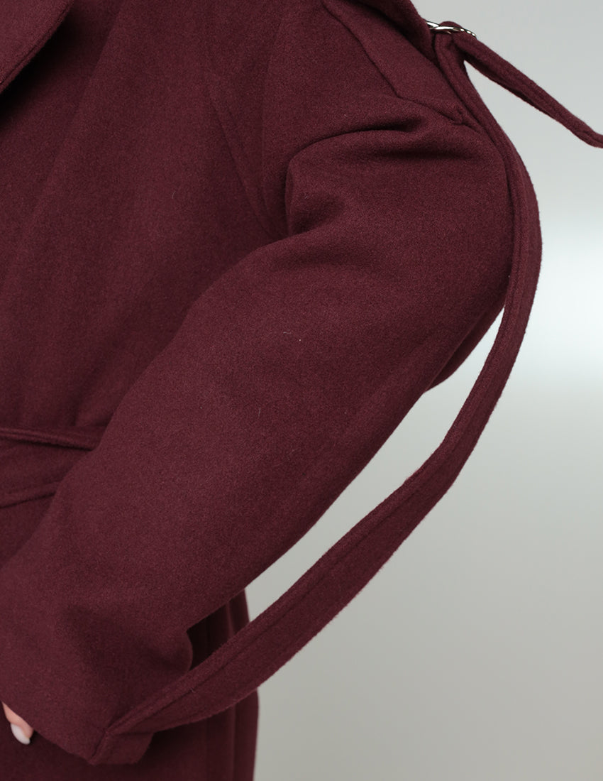Long Burgundy Coat