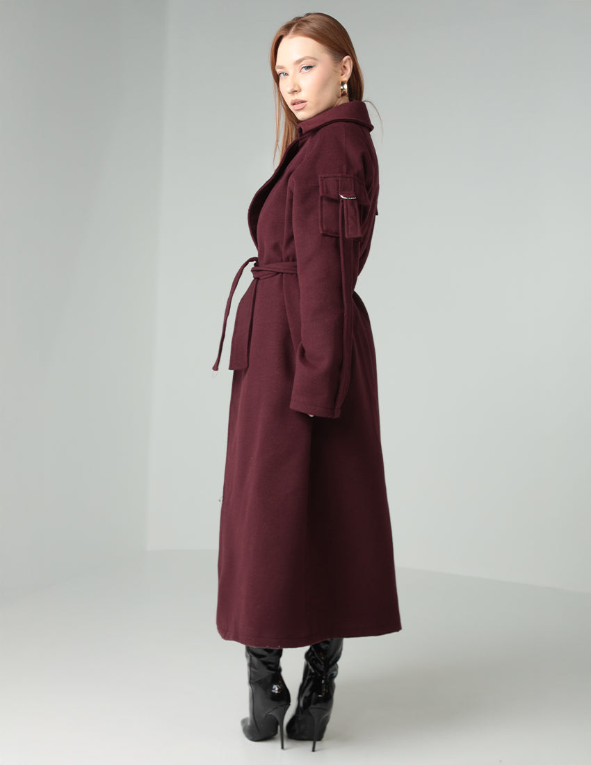 Long Burgundy Coat