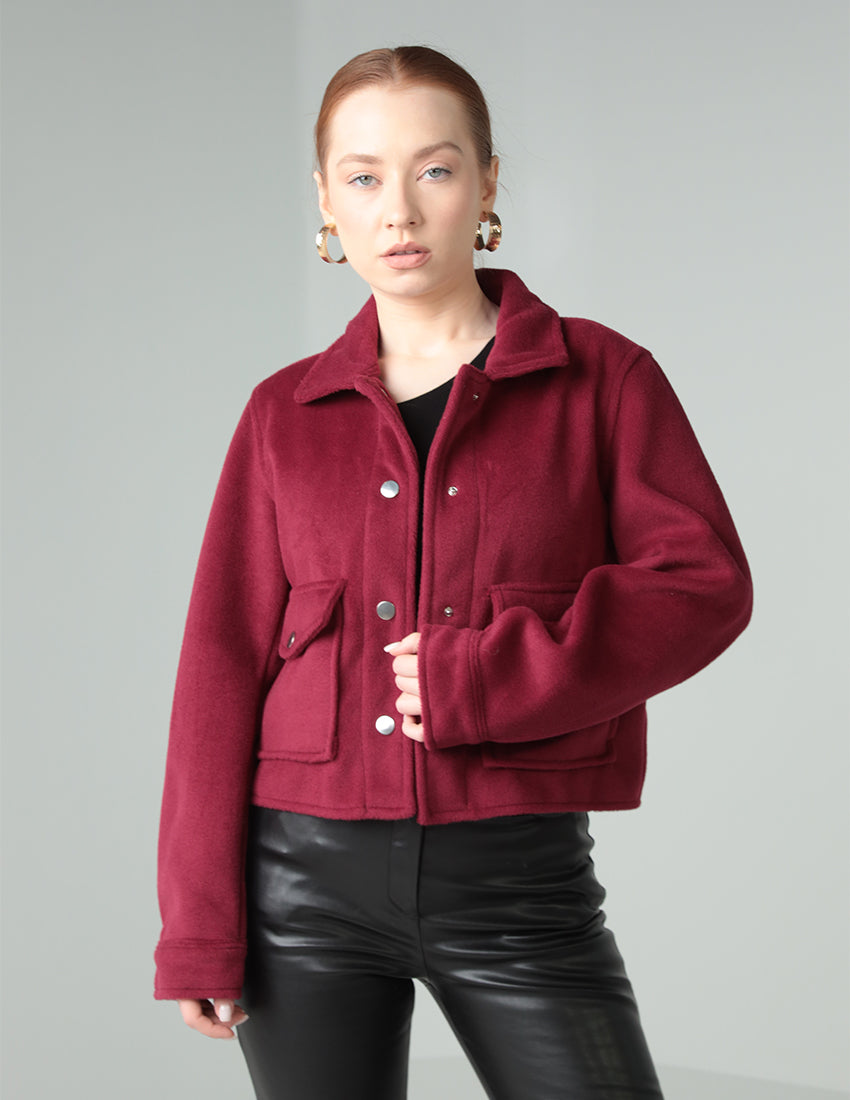Short Jacket with Patch Pockets
