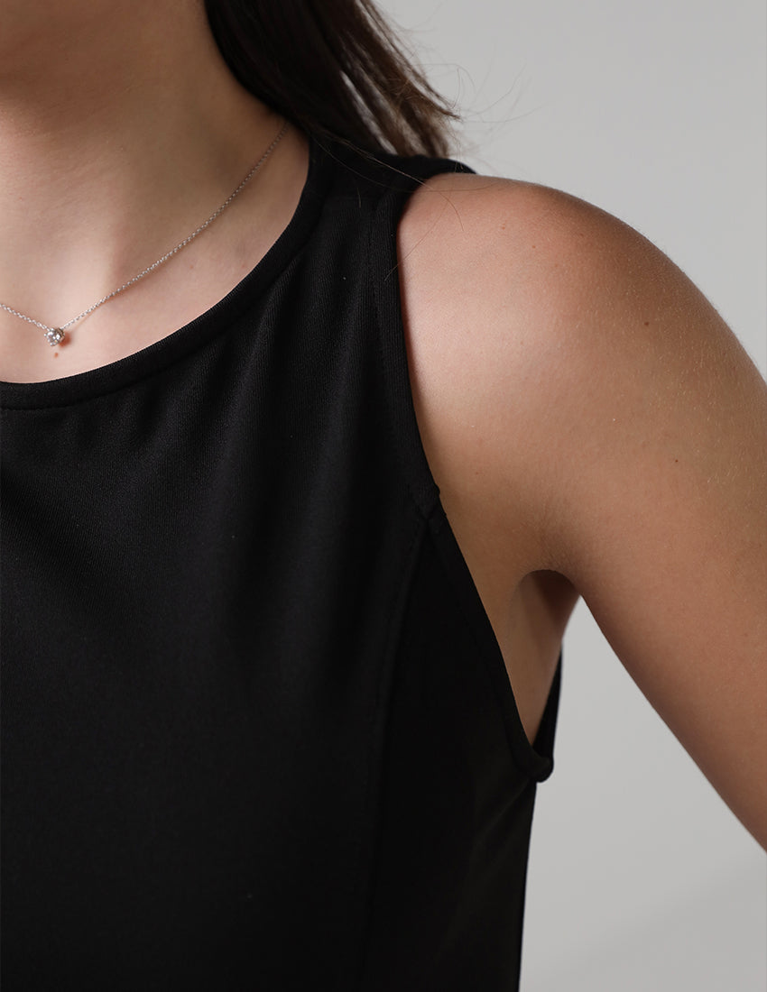 فستان ميدي ملائم بدون أكمام