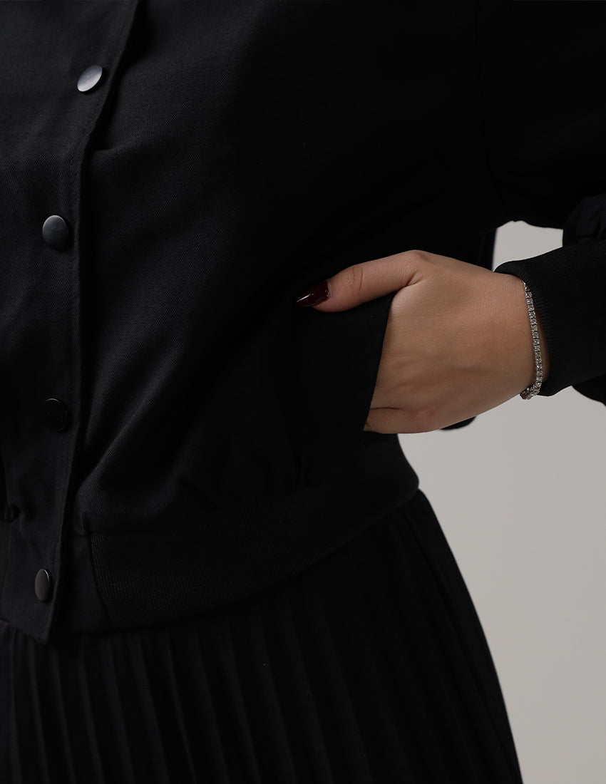 Cropped Bomber Jacket