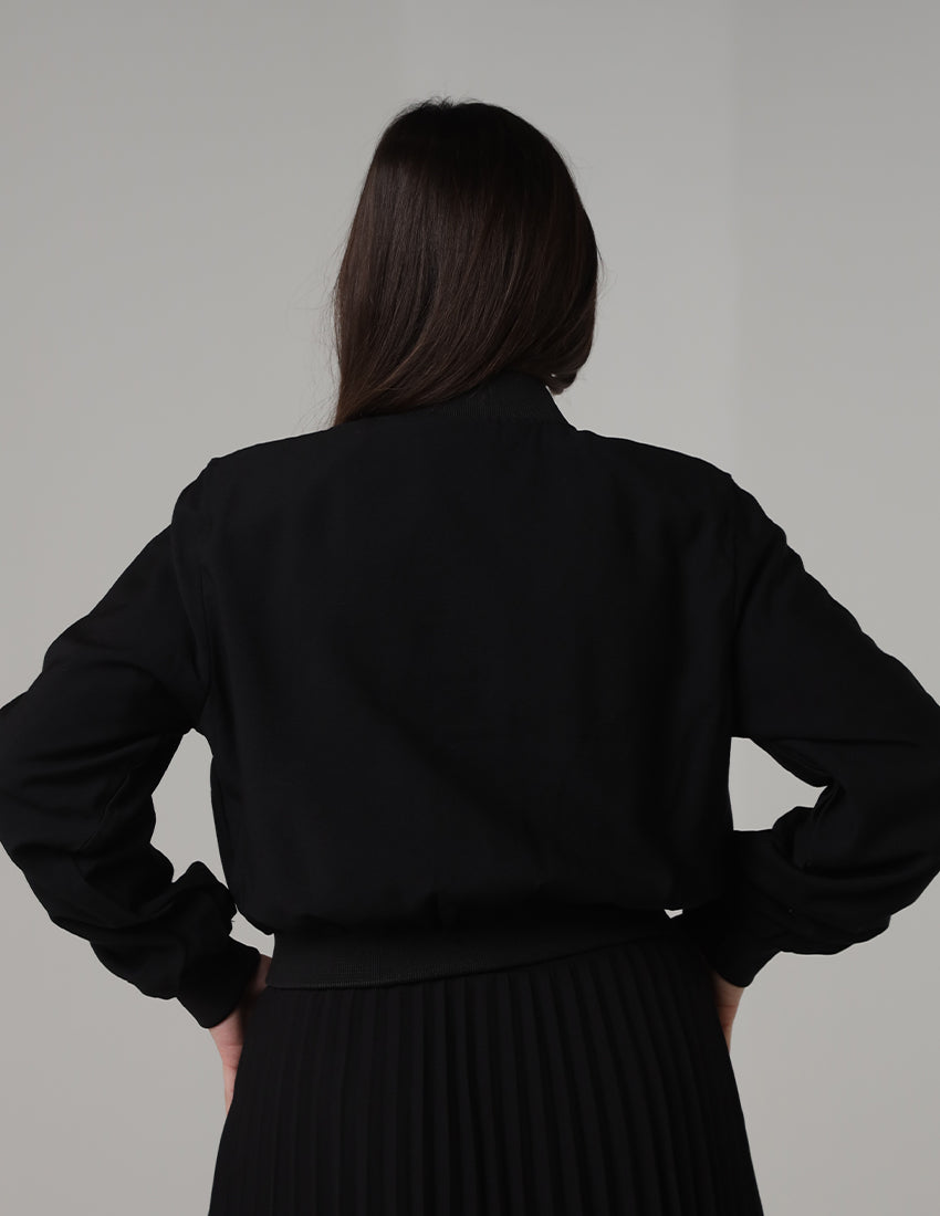 Cropped Bomber Jacket