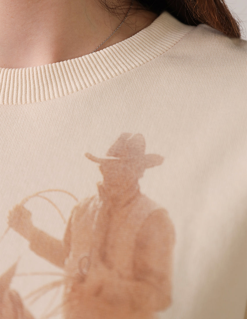 سويت شيرت رعاة البقر الجرافيكي