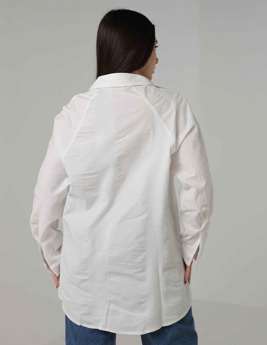 Oversized Cotton Button-Up Shirt