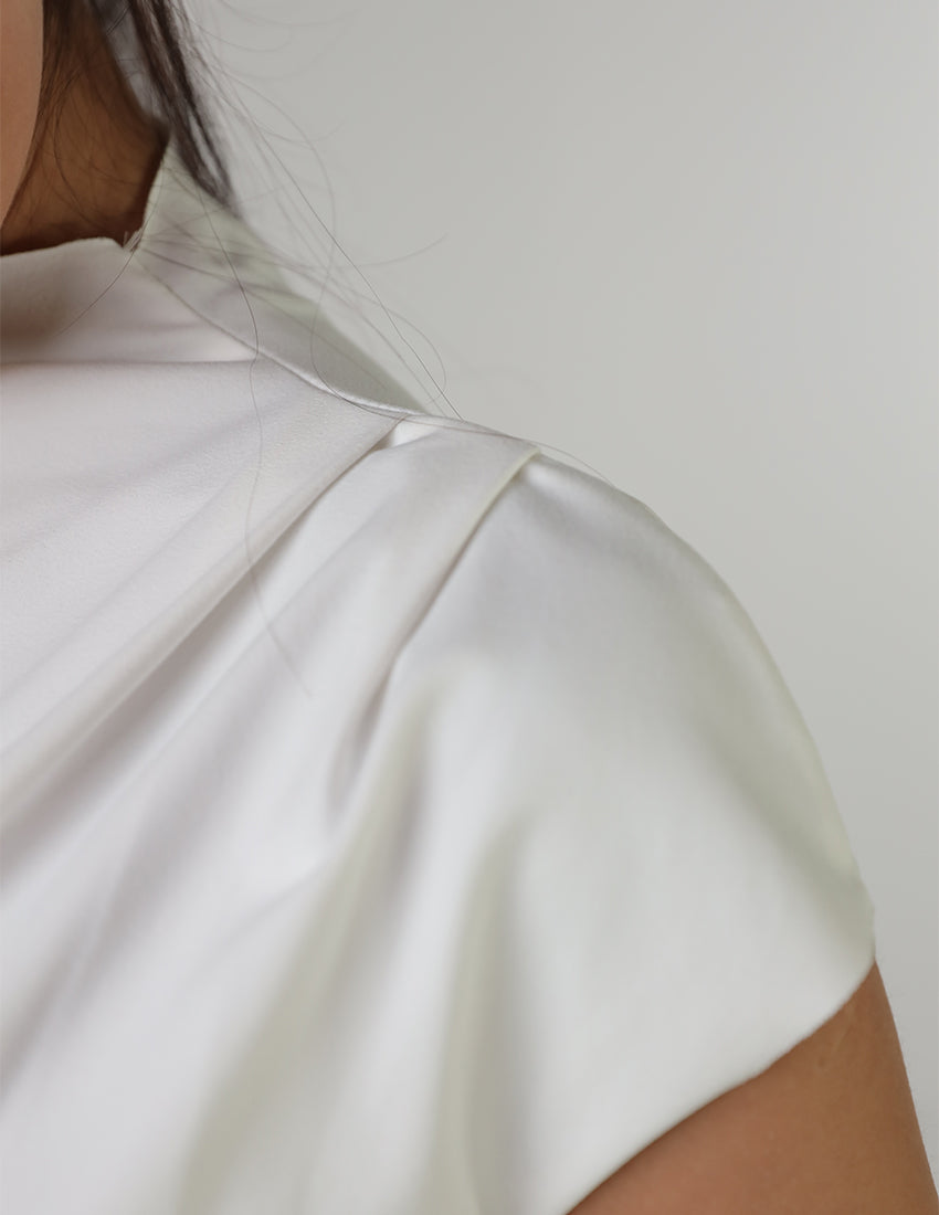 High-Neck Cap Sleeve Top