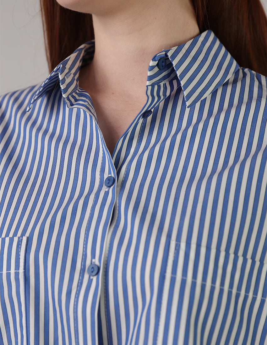 قميص ثنائي اللون