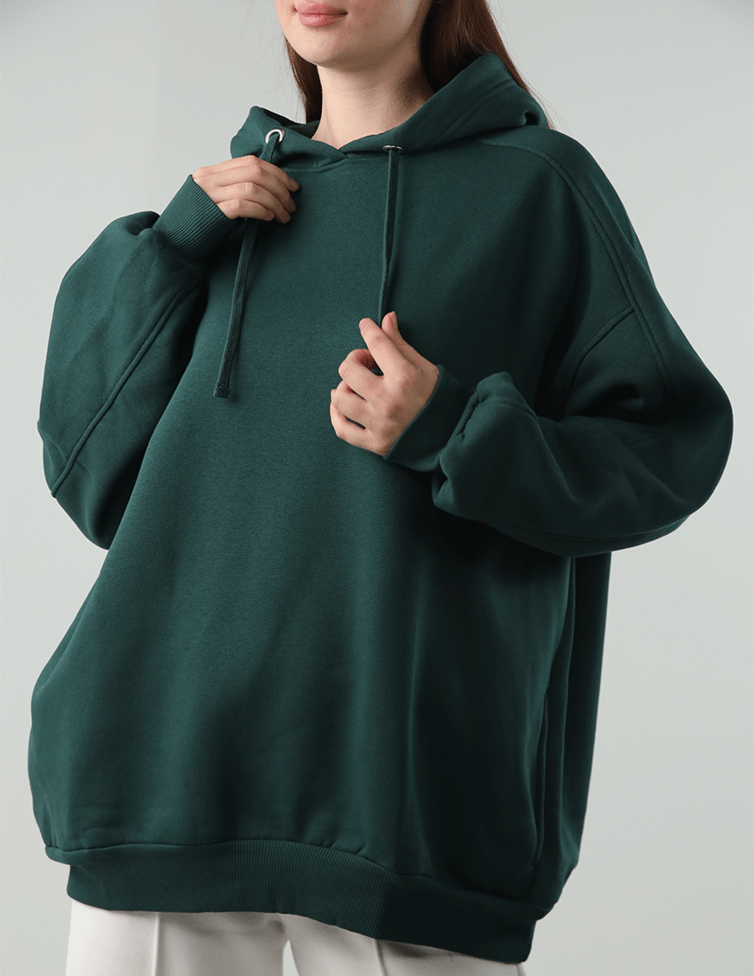 Cotton Oversized Hoodie with Drawstring