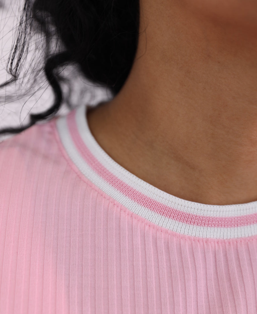 Colorful T-shirt with white edges