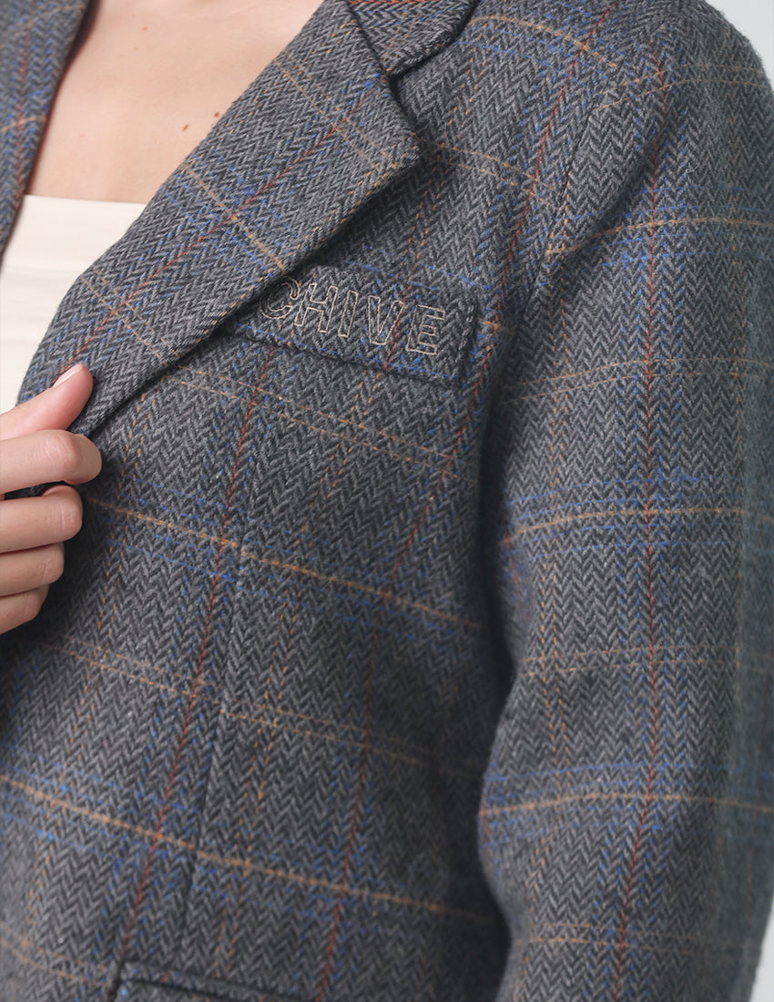 سترة منقوشة كبيرة الحجم