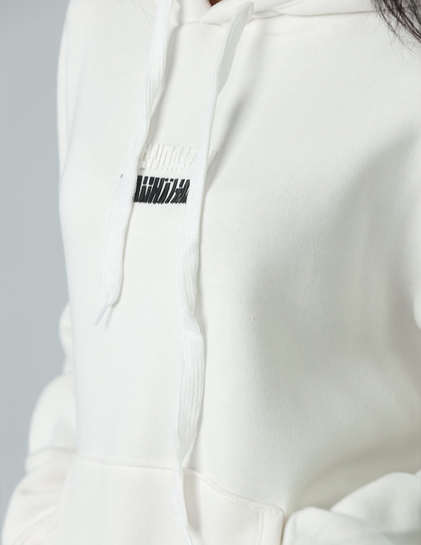 هودي مطبوع مع جيوب الكنغر ورباط