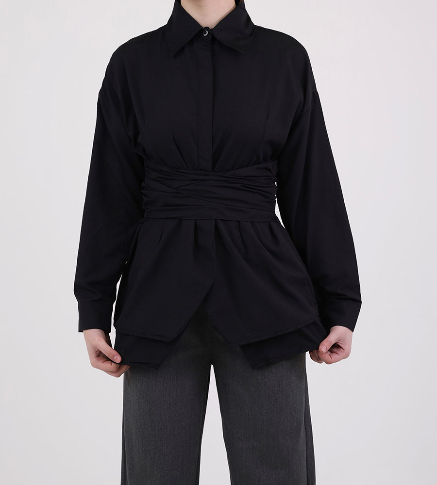 Tie waist shirt