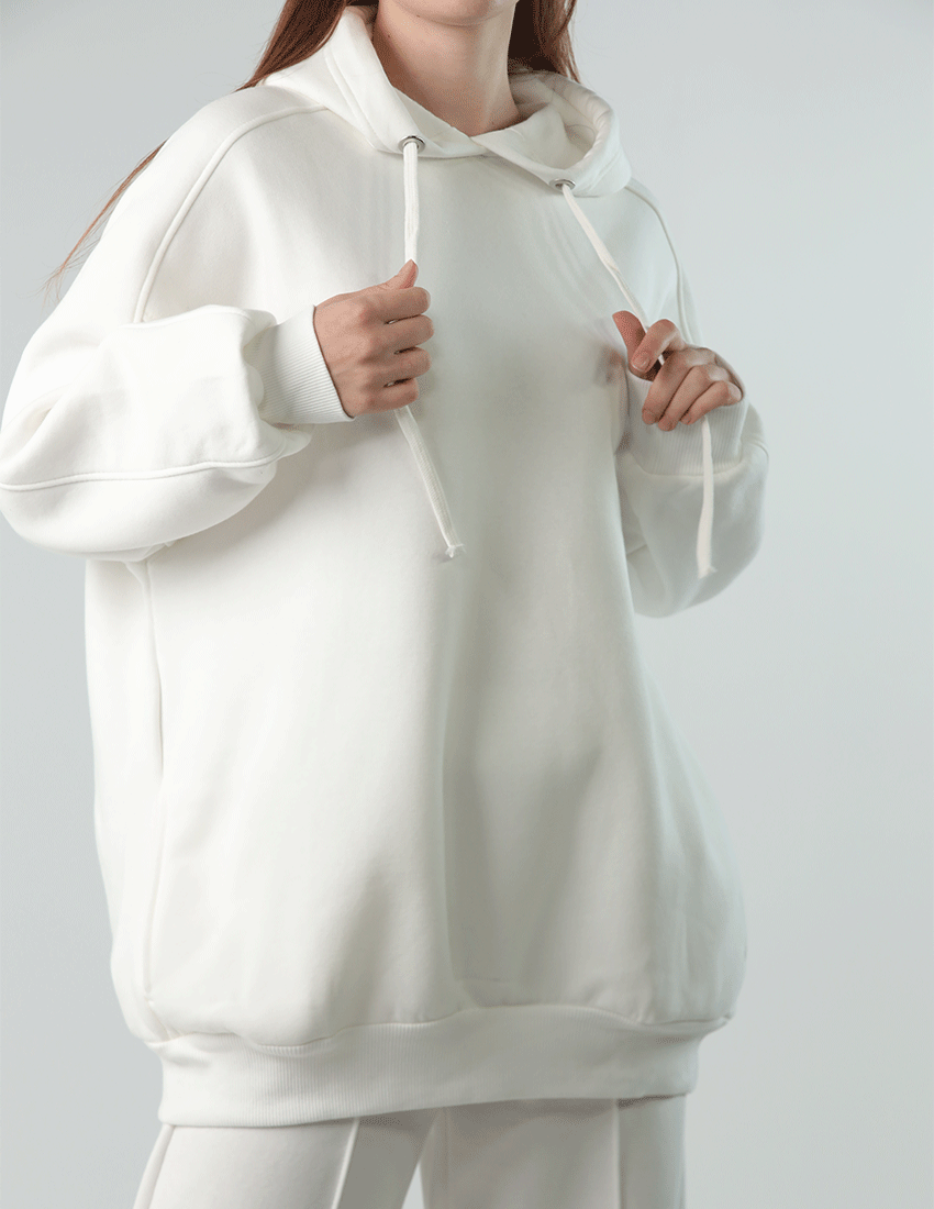 Cotton Oversized Hoodie with Drawstring