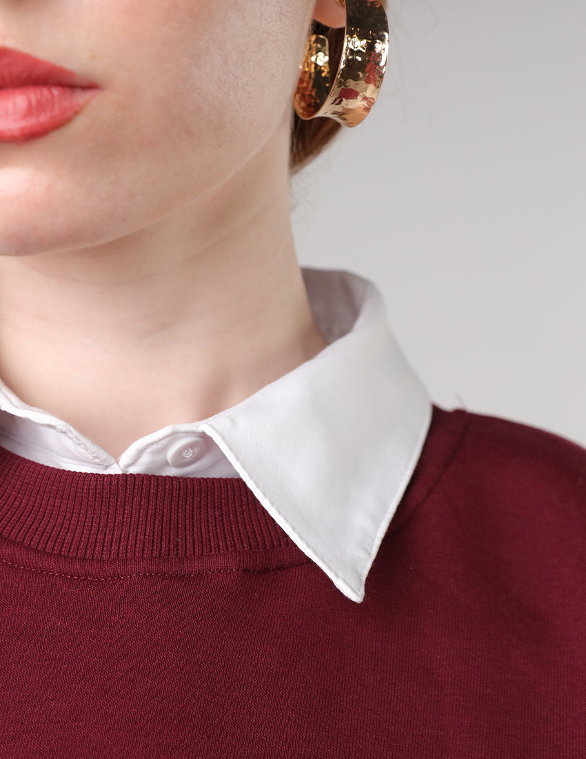 سويت شيرت قطني مقصوص