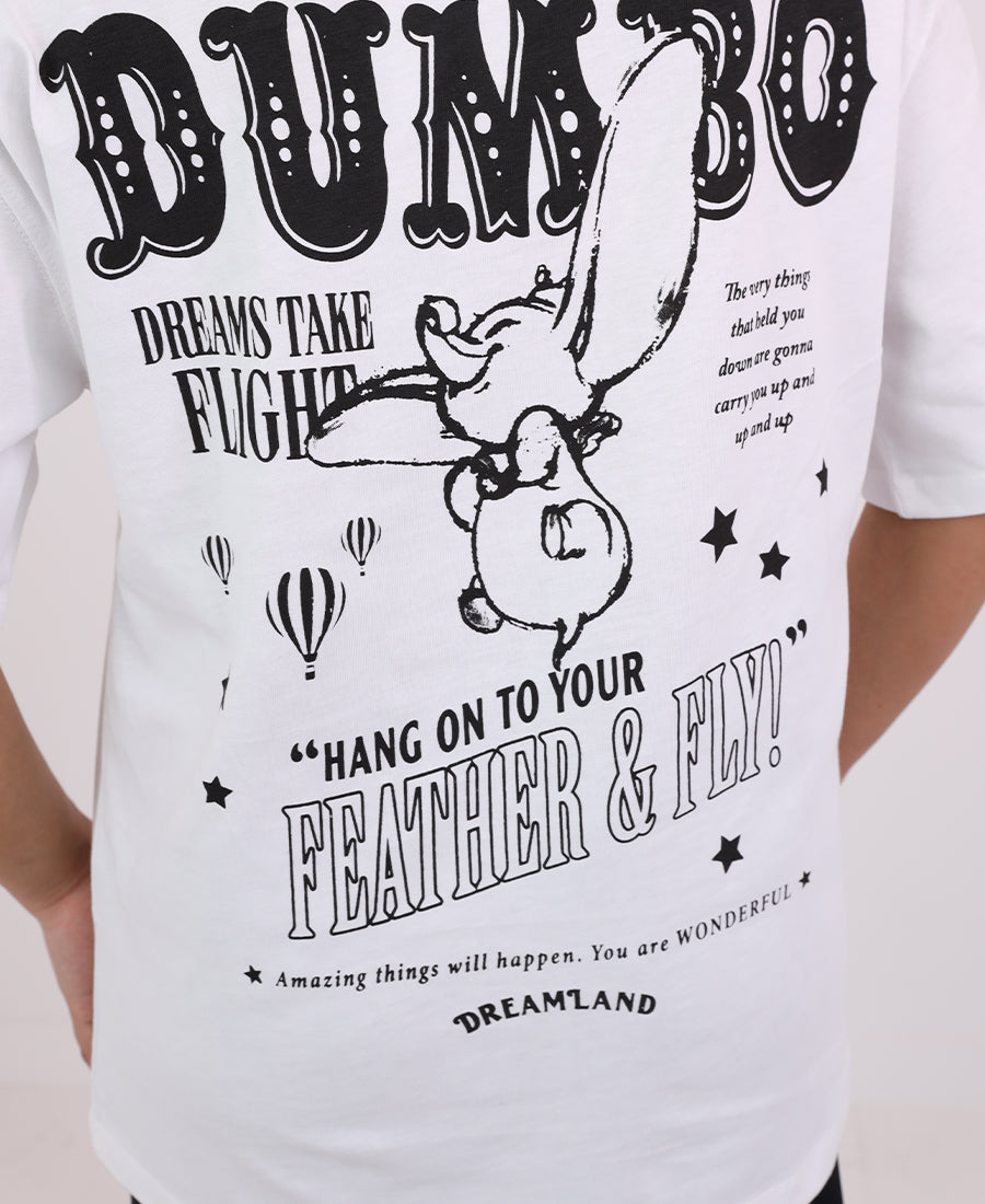 Oversized T-shirt with a DUMBO elephant design