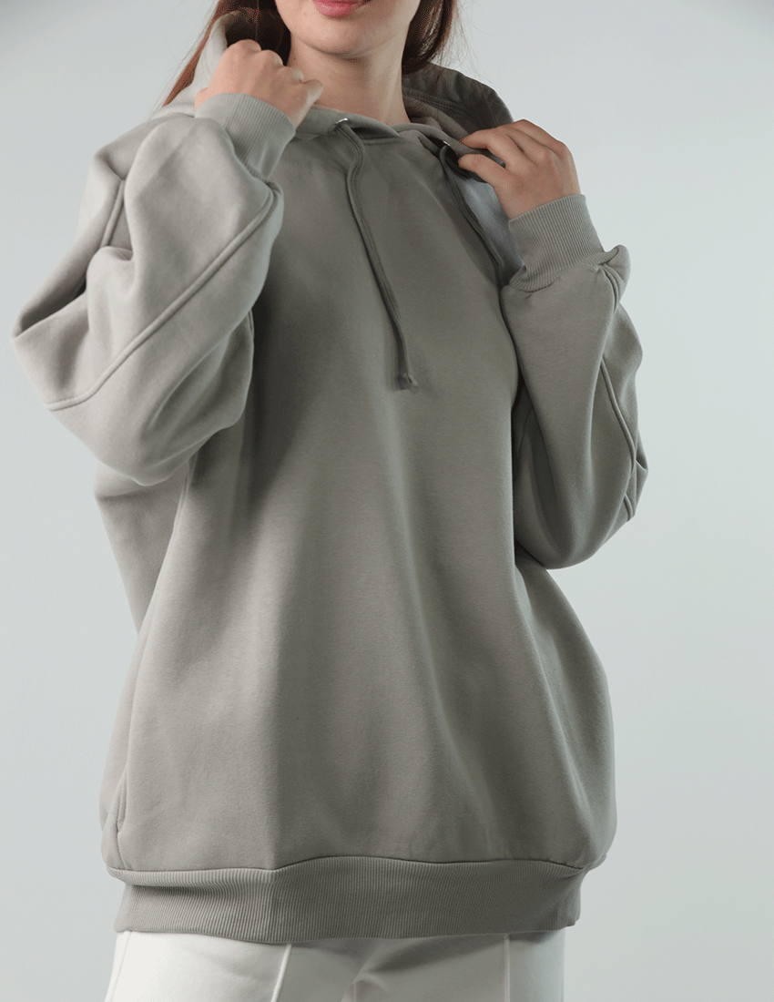 Cotton Oversized Hoodie with Drawstring