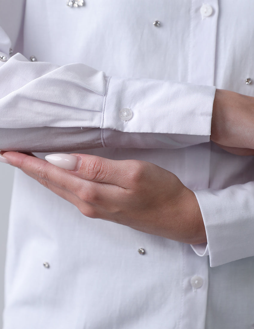 Slim fit shirt with stras