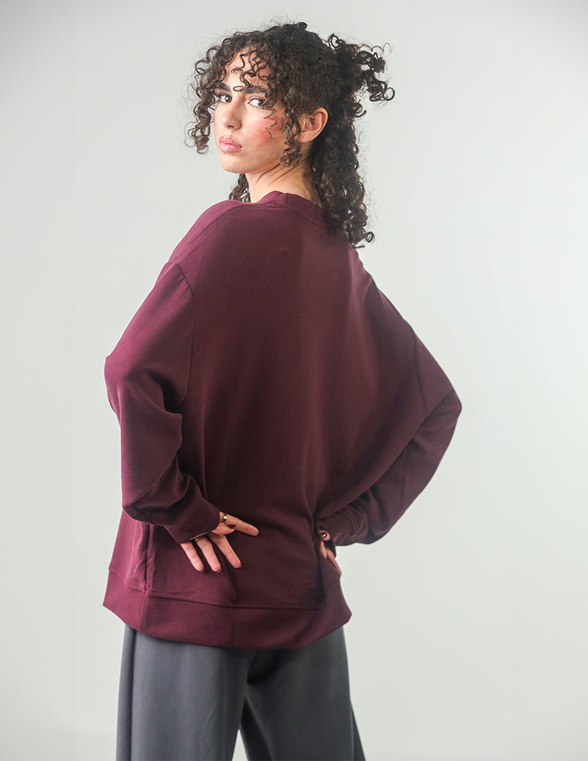 سترة سادة كبيرة الحجم