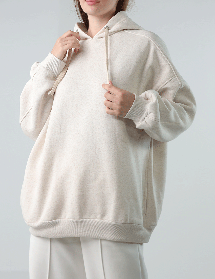 Cotton Oversized Hoodie with Drawstring