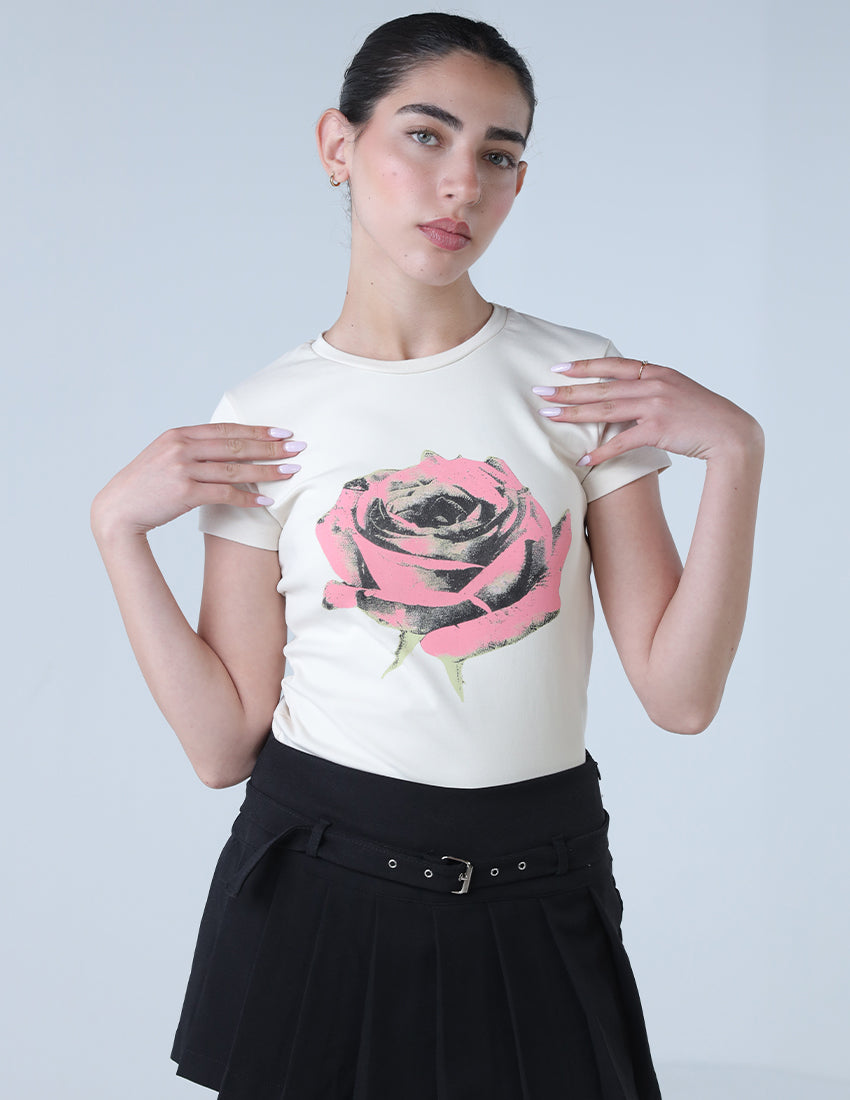 Rose Print T-shirt