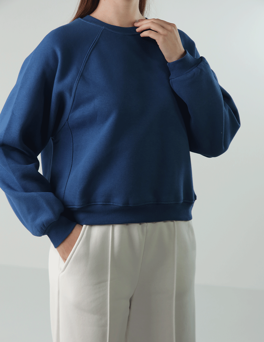 سويت شيرت قطني بأكمام راجلان