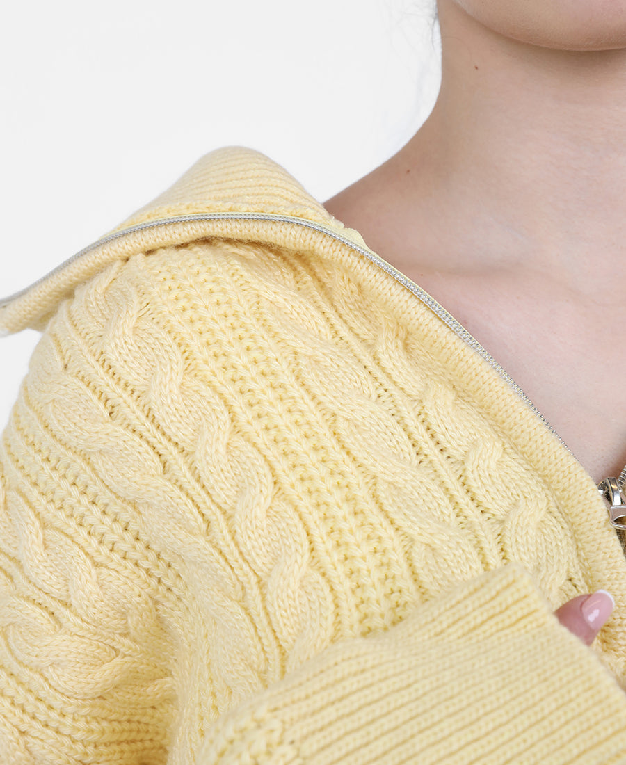 Oversized cable-knit sweater