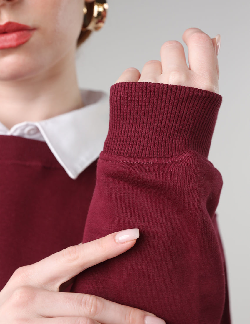 سويت شيرت قطني مقصوص