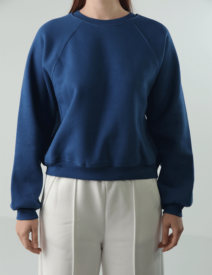 سويت شيرت قطني بأكمام راجلان