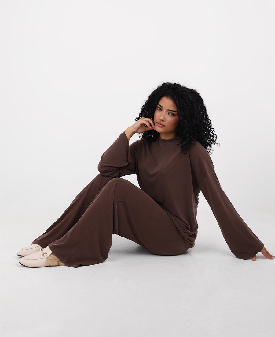 Buttery oversized blouse with sleeves