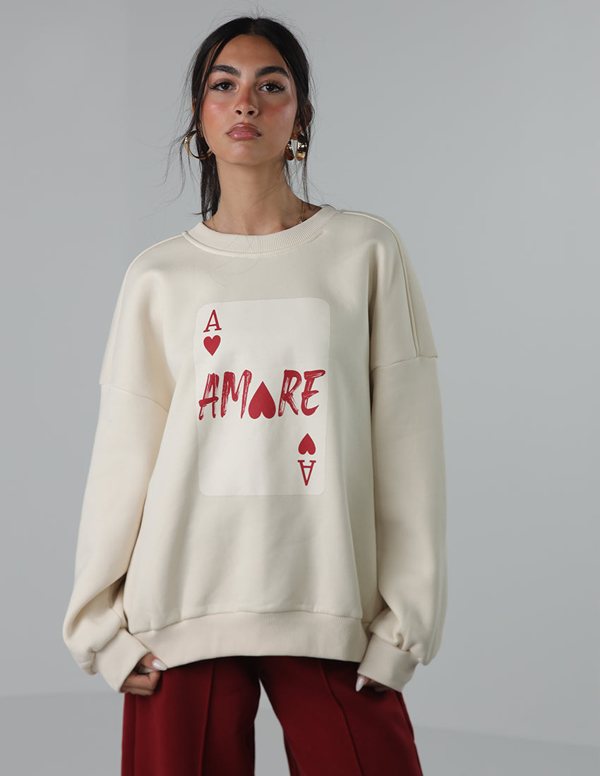 Cotton "Amore" Sweatshirt